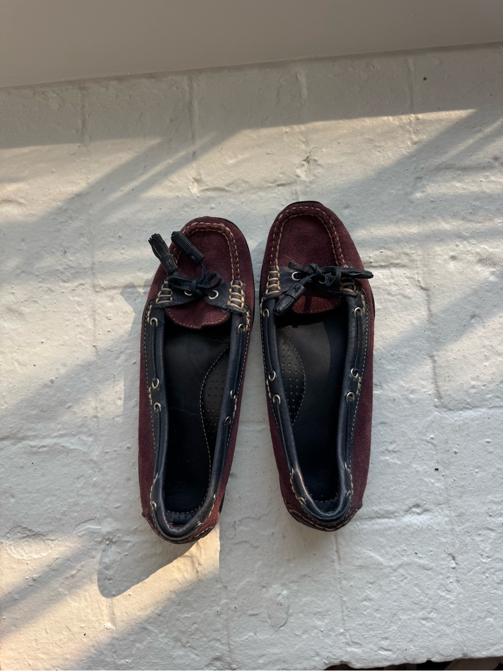 L.L Bean Women’s  Burgundy Suede Moccasin Loafers